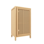 Natural Bamboo Freestanding Storage Cabinet with Door and Shelf for Bathroom, Living Room, Kitchen - Grand Goldman Shop