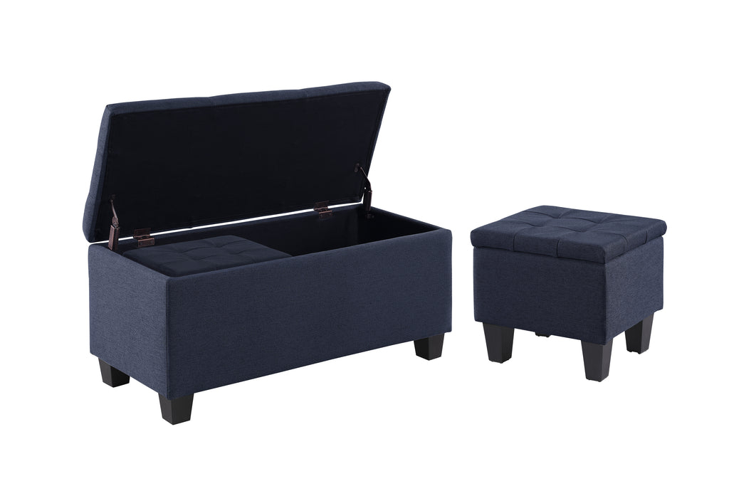[VIDEO] Large Storage Ottoman Bench Set, 3 in 1 Combination Ottoman, Tufted Ottoman Linen Bench for Living Room, Entryway, Hallway, Bedroom Support 250lbs - Grand Goldman Shop