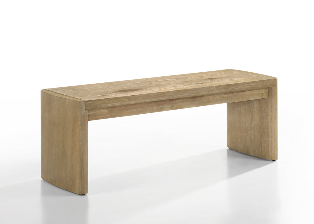 Magnus Wooden Oak Finish 50.5' Wide Dining Bench - Grand Goldman Shop
