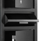 3.6 Cubic Feet Drop Safe, Large Capacity Front Drop Slot Safe Box with Digital Keypad, Heavy Duty 3 Tiers Cash Depository Box