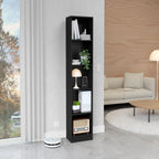 Bookcase Compact Bookshelf with Multiple Shelves, Black | Premium Home Decor - Grand Goldman
