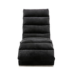 COOLMORE Luxury Upholstered Chaise Lounge Chair with Vibration for Relaxation, Modern Fixed Back Fabric Leisure Recliner Sofa for Living Room/Bedroom - Grand Goldman Shop