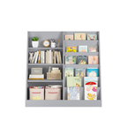 Kids Bookshelf and Toy Storage Organizer, 4-Tier Wooden Bookcase with Display Stand in Gray MDF for Nursery, Playroom, or Chi