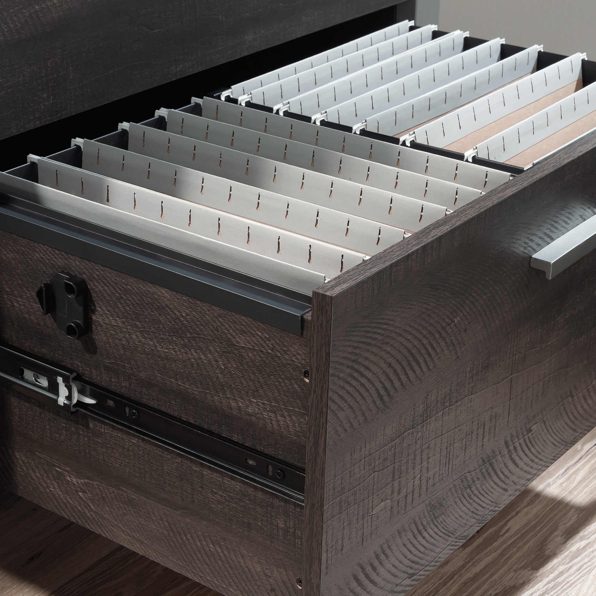 Lateral File with Two Drawers, Dark Brown finish | Premium Home Decor - Grand Goldman