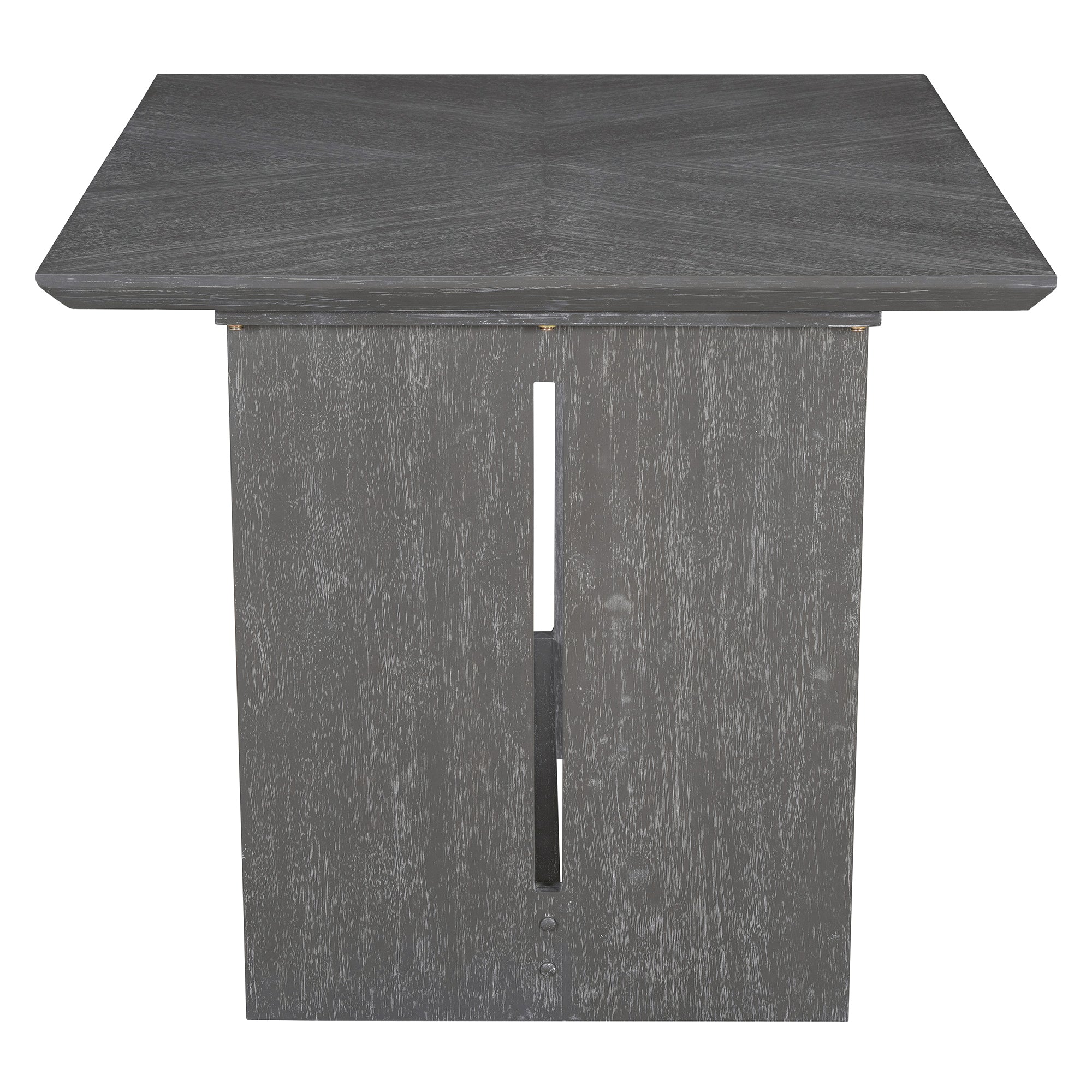 TREXM 6-Piece Retro Dining Table Set for 6, 60' Wood Kitchen Table and Chairs Set of 4 with Bench Designed Trestle Base for kitchen & Dining Room (Gray) - Grand Goldman Shop