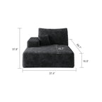 Y119-RIGHT-SLEEPER-BLACK-SOFA - Grand Goldman Shop