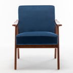 Mid-Century Modern Wingback Accent Chair with Solid Wood Frame and Extra-Thick Backrest – Lounge Chair for Living Room, Bedroom, or Reading Room - Grand Goldman Shop