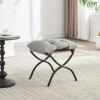 Lazy Chair with Ottoman, Modern Lounge Accent Chair with Armrests and a Side Pocket, Leisure Upholstered Sofa Chair Reading Chair with Footrest for Small Space, Corner Chair-Light green - Grand Goldman Shop