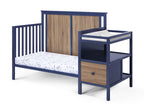 Connelly 4-in-1 Crib and Changer Combo Midnight Blue/Vintage Walnut - Grand Goldman