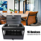 16 Bay Charging Cabinet for Laptop, Chromebook, Locking Charging Station-Black | Premium Home Decor - Grand Goldman