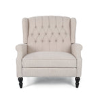 Push Back Recliner Chair Fabric Lounge Armchair Pushback Recliner with Rivet Decoration Wingback Single Sofa Chair with Padded Seat for Living Room, Bedroom 33.25D x 37.75W x 42.5H in - Grand Goldman Shop