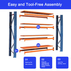 Garage shelves Heavy Duty - 4400 lbs garage storage 4 levels, adjustable metal shelving units and storage, industrial shelves utility shelves for commercial store tools gym - Grand Goldman Shop