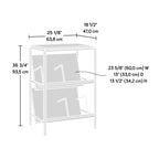 Accent Storage with Tilted Shelves, Acacia finish - Grand Goldman