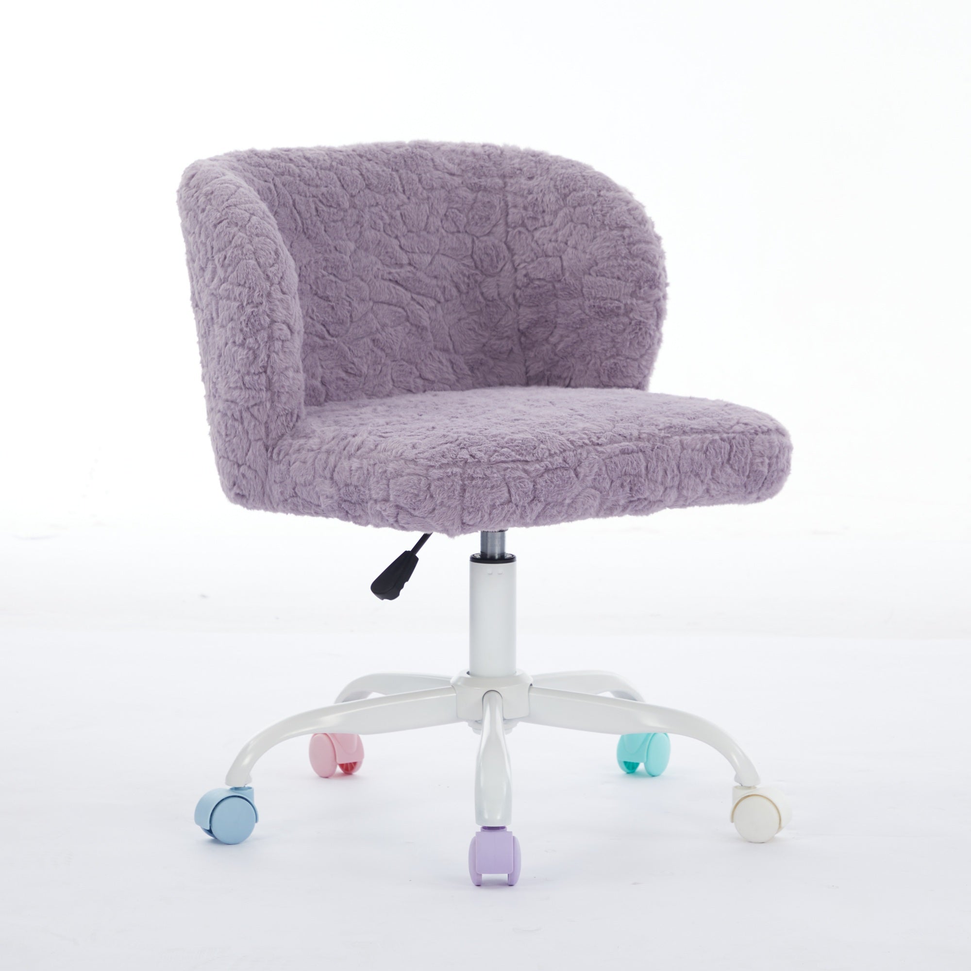 A&A Furniture Office Chair,Artificial rabbit hair Home Office Chair with Metal Base,Adjustable Desk Chair Swivel Office Chair