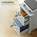 Farmhouse Office Storage Cabinet File Cabinet with 2 Drawers | Premium Home Decor - Grand Goldman