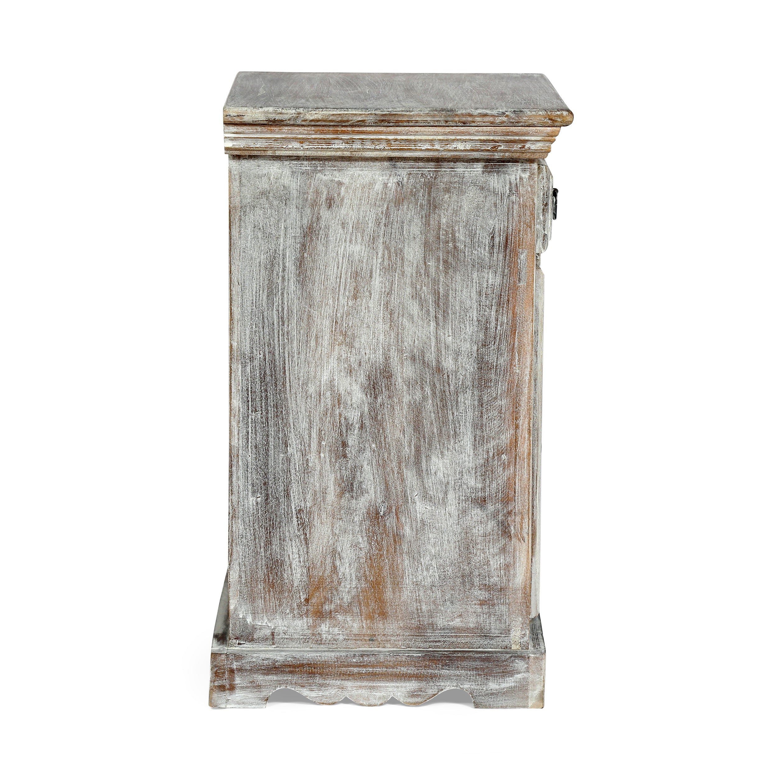 WOODEN NIGHTSTAND WITH 1 DRAWER 1 DOOR - Grand Goldman Shop