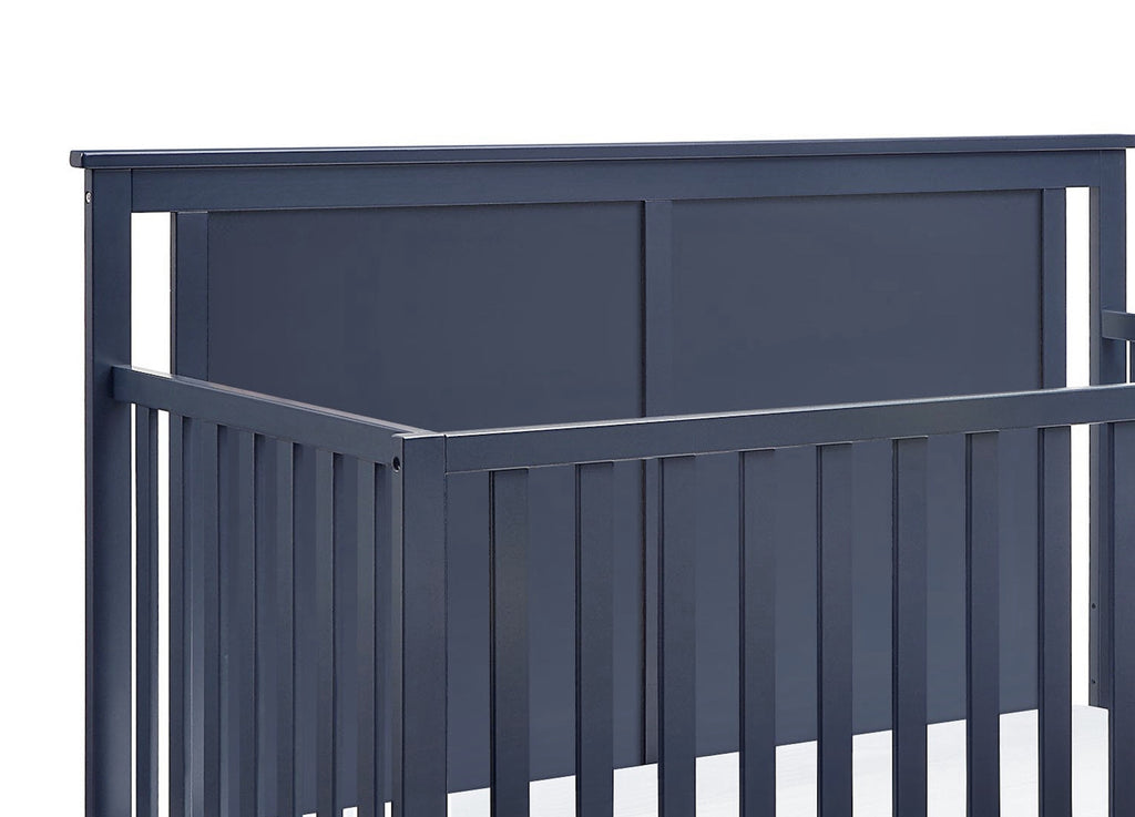 Connelly Mini Crib With Mattress Pad Midnight Blue/Vintage Walnut - Grand Goldman