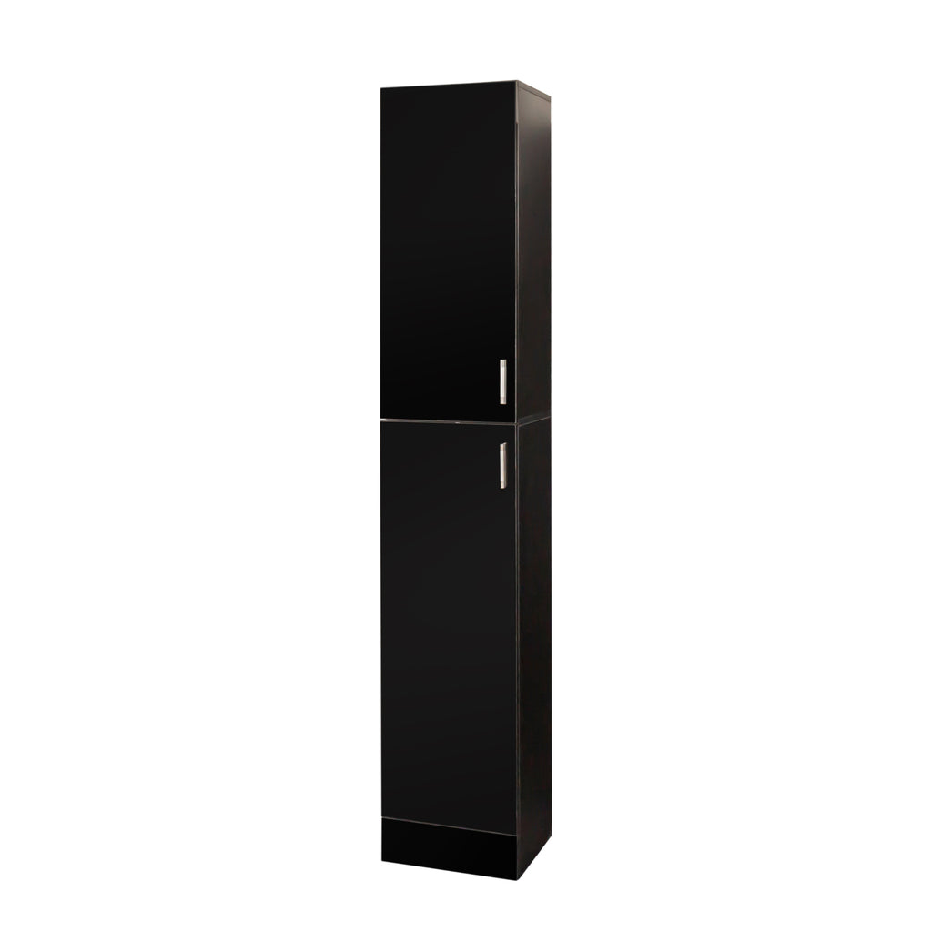 Freestanding  Cabinet with Inadjustable Shelves and two Doors for Kitchen, Dining Room,black - Grand Goldman Shop
