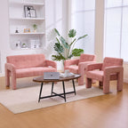 Nordic Modern Double Armchair Living Room & Bedroom Compact Upholstered Sofa Leisure Sofa Comfortable Seating with Dual Armrests Can be paired with a single chair - Grand Goldman Shop