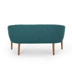 Mid Century Modern Loveseat with Channel Stitched Backrest - Grand Goldman Shop