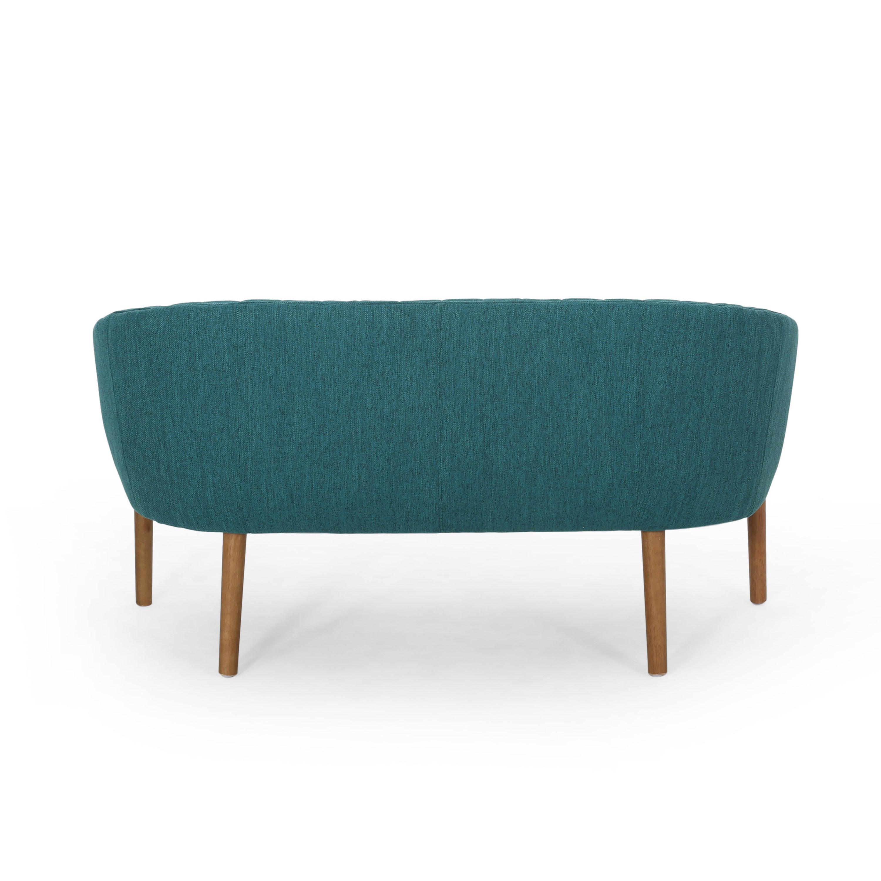 Mid Century Modern Loveseat with Channel Stitched Backrest - Grand Goldman Shop