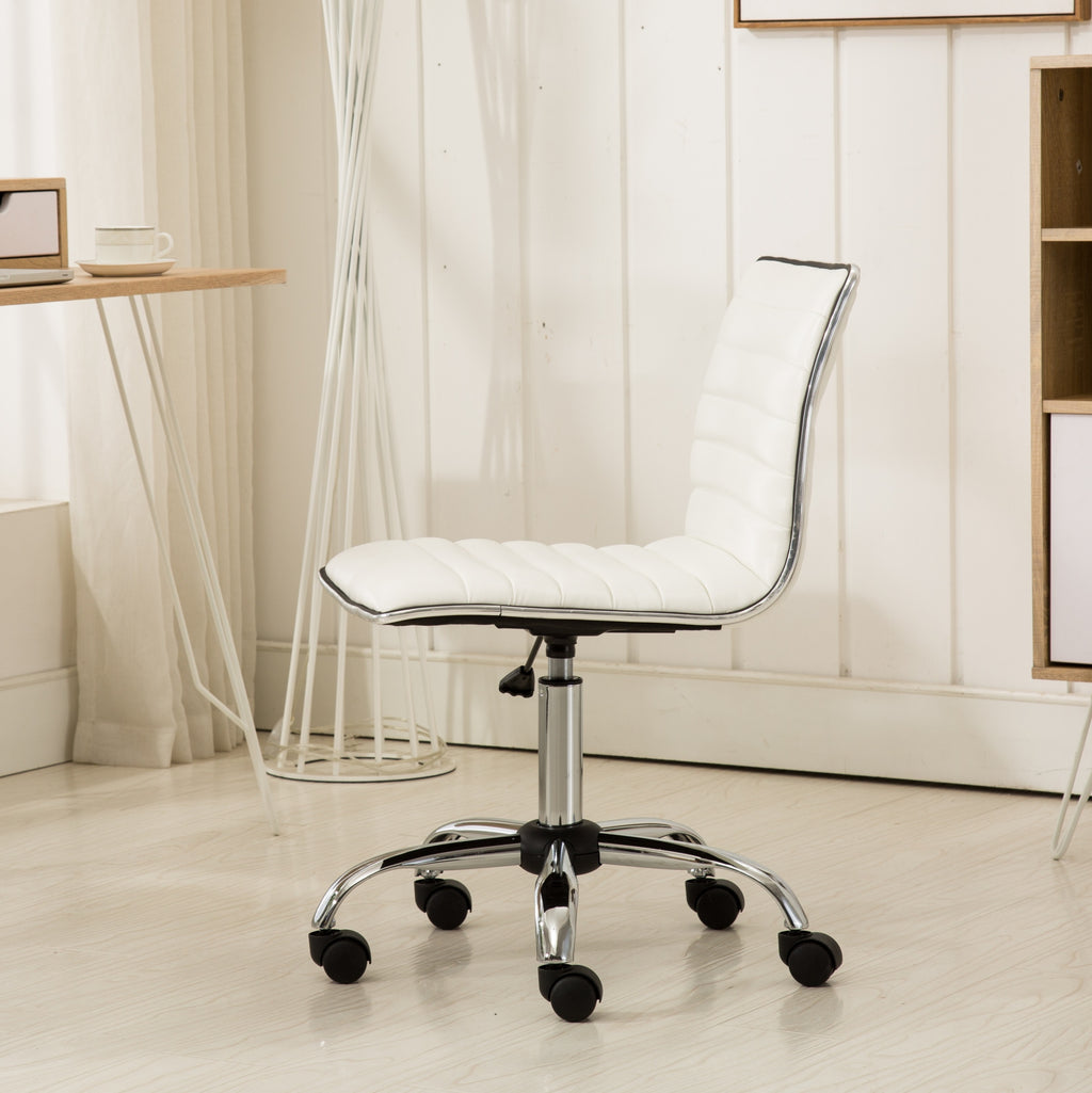 Fremo Chromel Adjustable Air Lift Office Chair, White | Premium Home Decor - Grand Goldman
