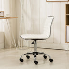 Fremo Chromel Adjustable Air Lift Office Chair, White | Premium Home Decor - Grand Goldman