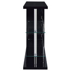 Gilbert Black High Gloss Bar Shelf - Grand Goldman Shop