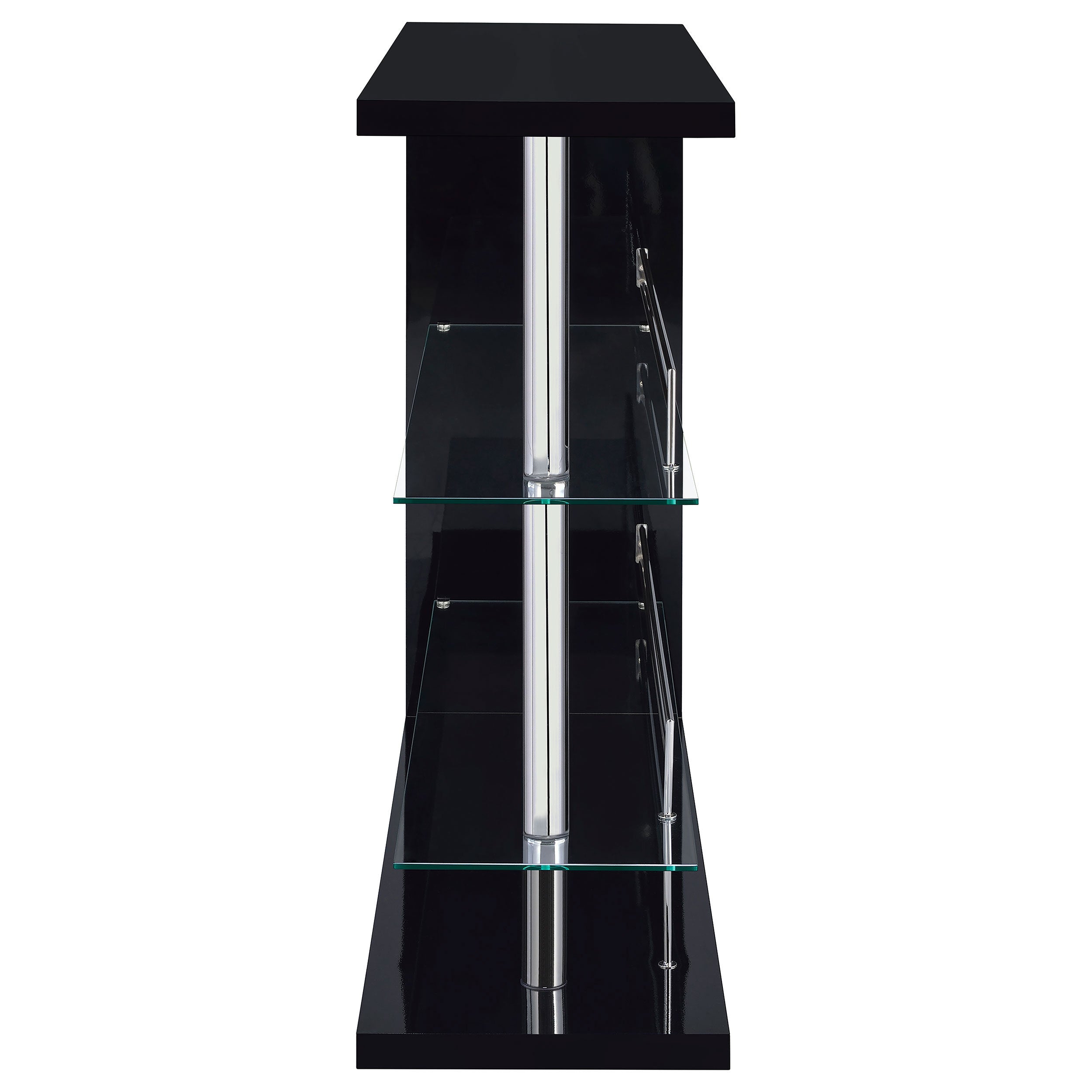 Gilbert Black High Gloss Bar Shelf - Grand Goldman Shop