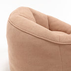 Bedding Bean Bag Sofa Chair with High-Pressure Foam and Footrest, Tan Microfiber - Grand Goldman Shop
