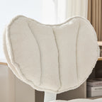 Meditation Chair Plus, Teddy Fleece Double-Layer Padding Cross Legged Rolling Chair for ADHD, Criss Cross Desk Chair with Lum