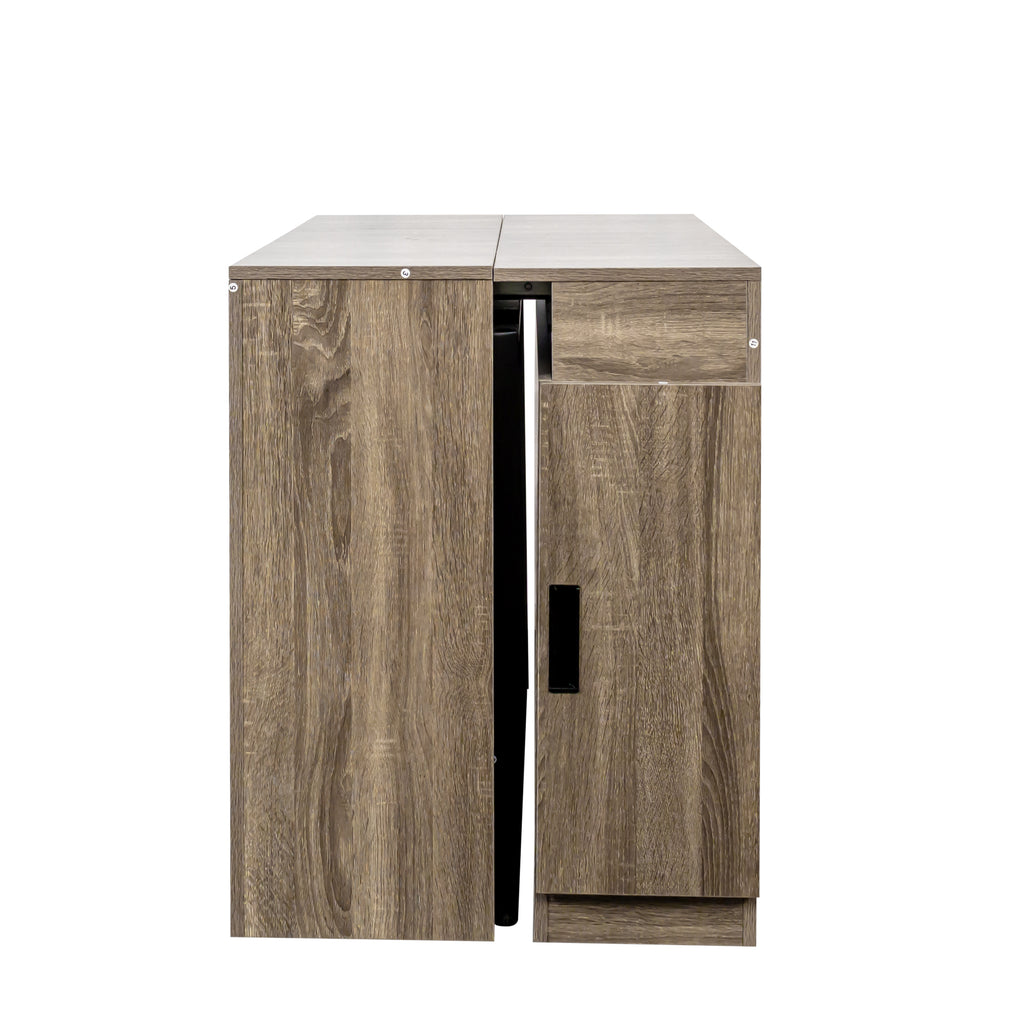 Modern Multifunctional Extendable Dining Table with Outlet, Space Saving Expanding Table with Storage for Party, Weddings, Meetings, Celebrations - Grand Goldman Shop