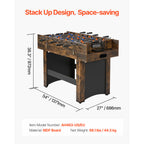 Stylish 54' Air Hockey Table 3-in-1 Air Powered Combo Table Hockey Ping Pong Foosball - Available at Grand Goldman