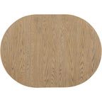 TREXM Farmhouse Round Extendable Dining Table with 16' Leaf Wood Kitchen Table (Oak Natural Wood + Antique White) - Grand Goldman Shop