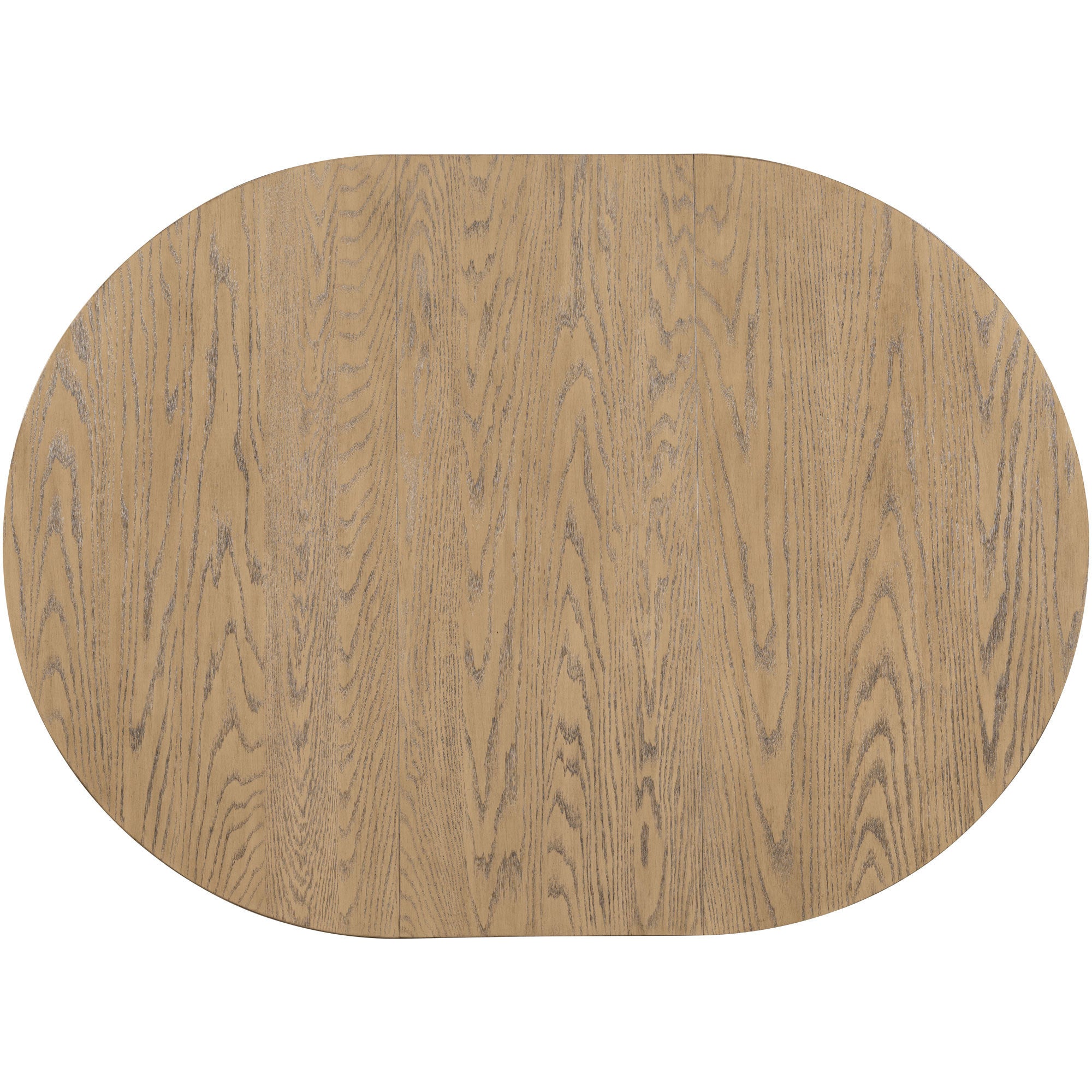 TREXM Farmhouse Round Extendable Dining Table with 16' Leaf Wood Kitchen Table (Oak Natural Wood + Antique White) - Grand Goldman Shop
