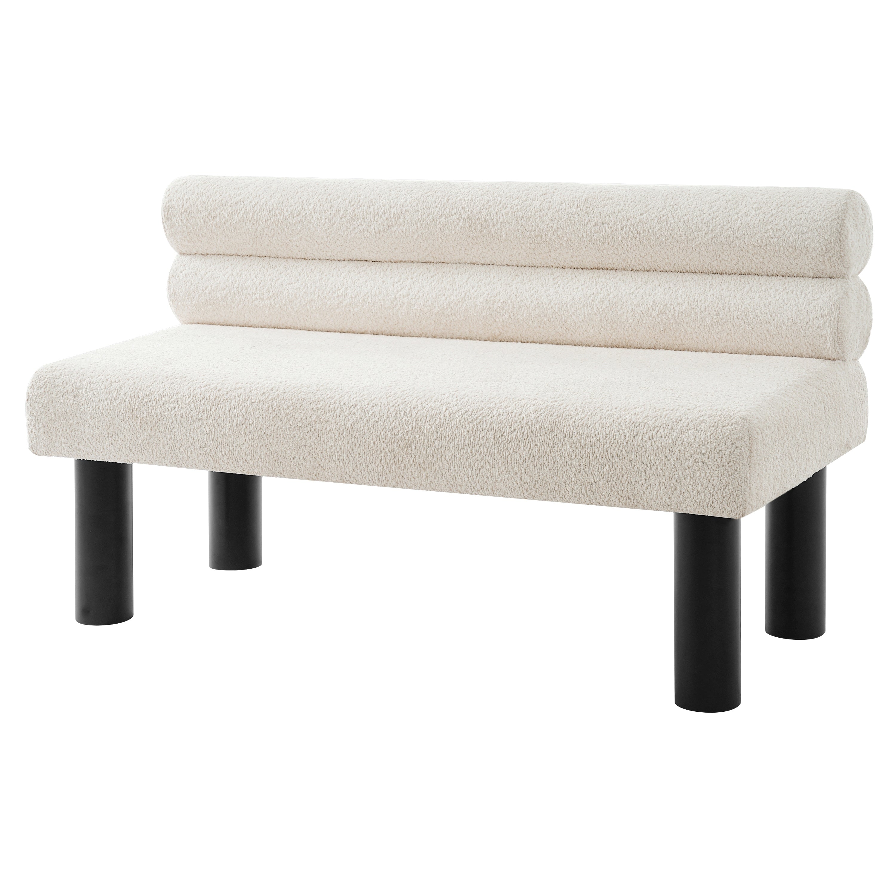 Upholstered Dining Bench, End of Bed, Entryway Bench, Ottoman for Dining Room, Bedroom, Living Room, Rubber Wood Leg 300 LBS Support, Beige - Grand Goldman Shop