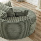 55'L Corduroy Sponge single sofa,No Assembly Required,Fluffy Modern Sleeper Chair for Living room, Bedroom, Lounge and Projection Room(Not a swivel chair.) - Grand Goldman Shop