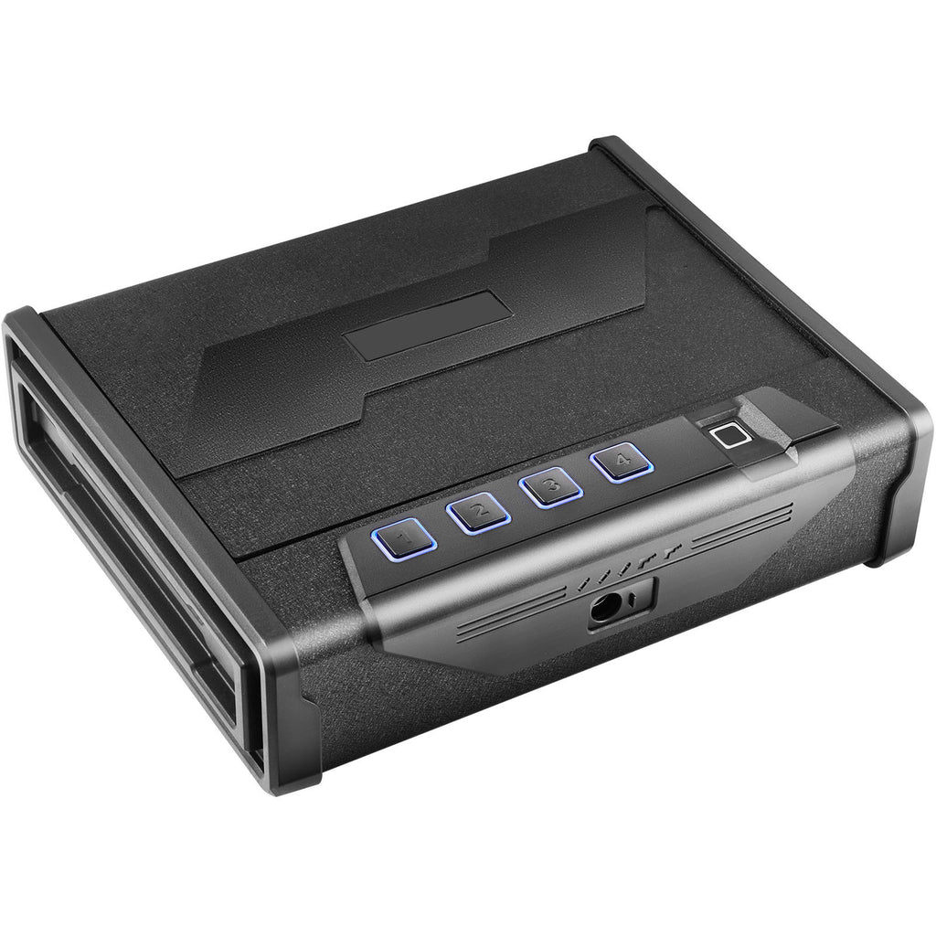 Gun Safe for Pistols, Biometric Gun Safe with Three Quick Access Ways of Fingerprints, Passwords and Keys, Handgun Safe for 2