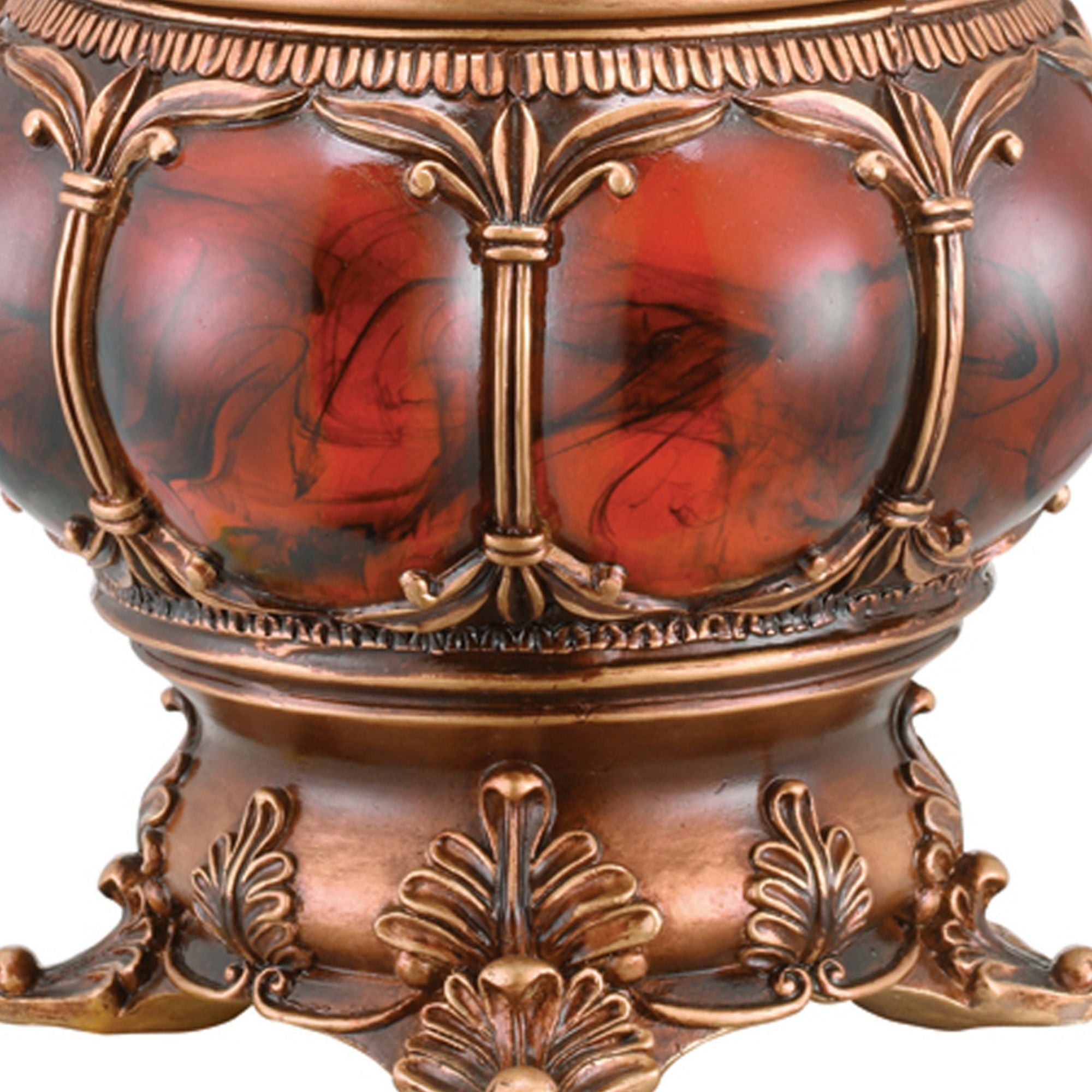 11.5' Tall Polyresin Decorative Jewelry Box, Victorian Style - Grand Goldman Shop