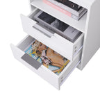 Nightstand with Charging Station,End Table with 2 Drawers,Wooden End Table with Drawer and Opening Shelf,Side Table for Bedroom, White - Grand Goldman Shop