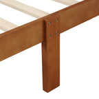 Minimalist Wood Platform Twin Bed Frame with Sleigh Headboard/Footboard and Wood Slat Support - Grand Goldman Shop