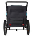 Stylish 2 in 1 Kids Bike Trailer and Stroller for 1 to 2 Children, Jogging Function, Foldable Compact Storage with Universal 