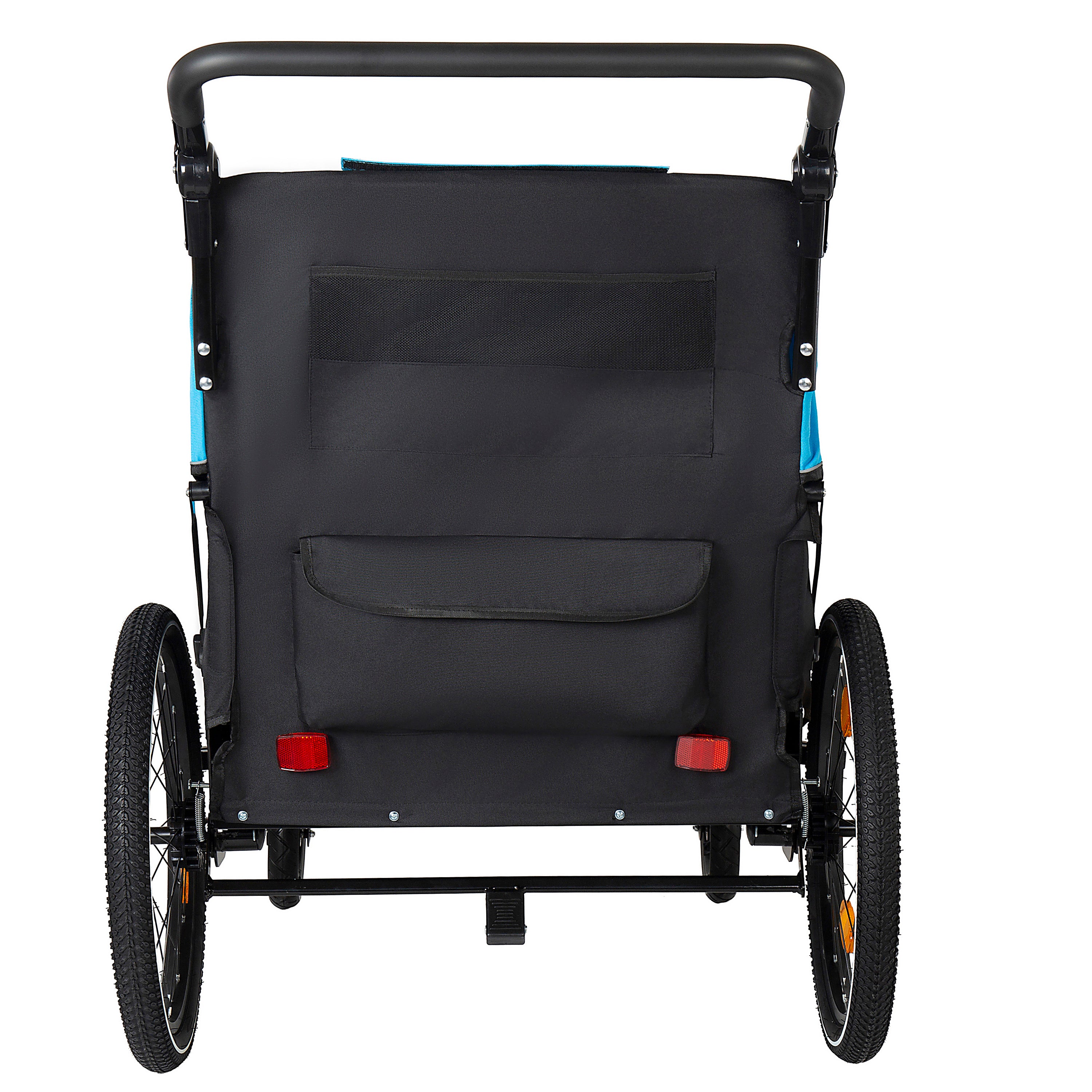 Stylish 2 in 1 Kids Bike Trailer and Stroller for 1 to 2 Children, Jogging Function, Foldable Compact Storage with Universal 