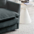 Chenille Fabric Ottomans Footrest to Combine with 2 Seater Sofa, 3 Seater Sofa and 4 Seater Sofa, Grey Chenille - Grand Goldman Shop