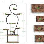 Plant Stand Indoor with Grow Light, 9-Tiered 63' Tall Indoor Plant Shelves for Multiple Plants, Large Metal Plant Shelf, Lighted Plant Stand for Indoor, Balcony, Living Room - Grand Goldman Shop