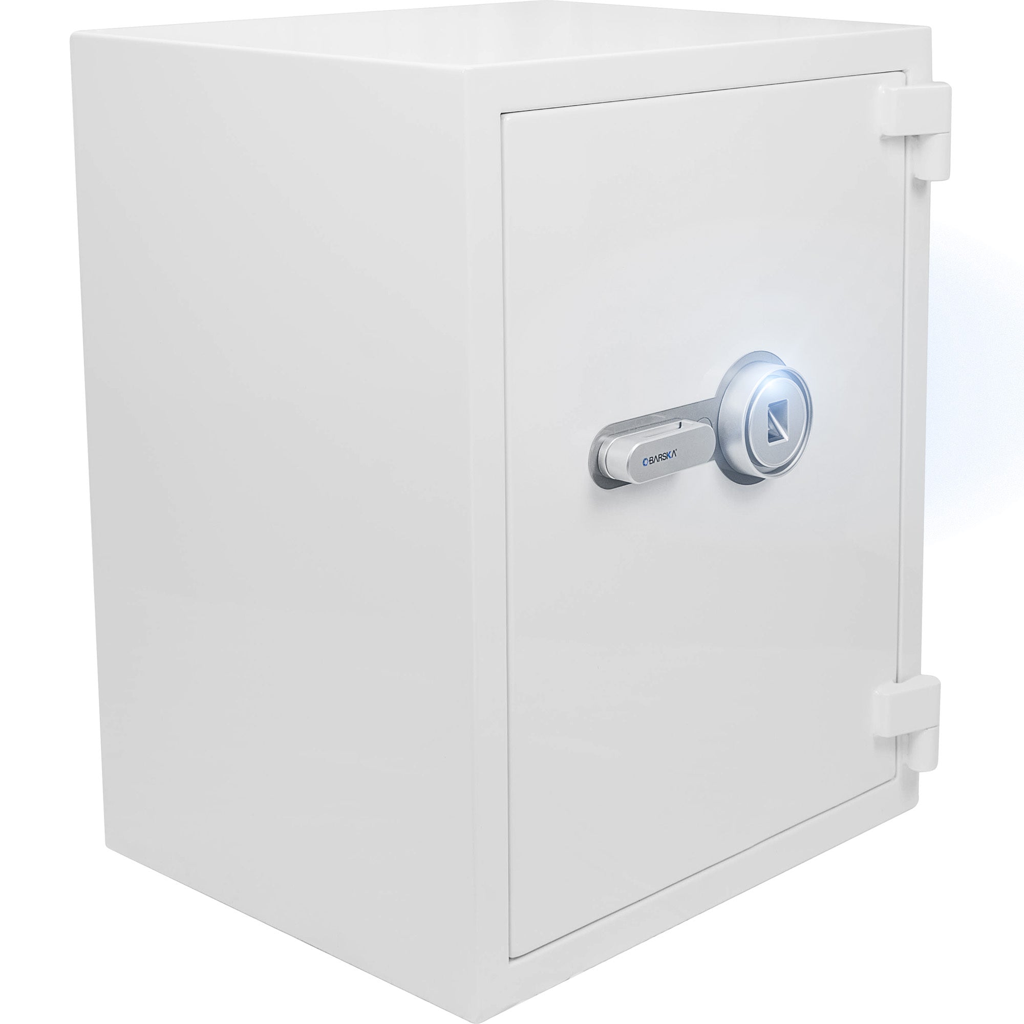 Biometric Fireproof Safe 4.48 Cubic Ft White Steel Secure Storage | Premium Home Decor - Grand Goldman