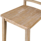 Modern Natural Wood Wash Dining Table Set for 4 with Round Table and Chairs, Solid Wood and MDF - Grand Goldman Shop