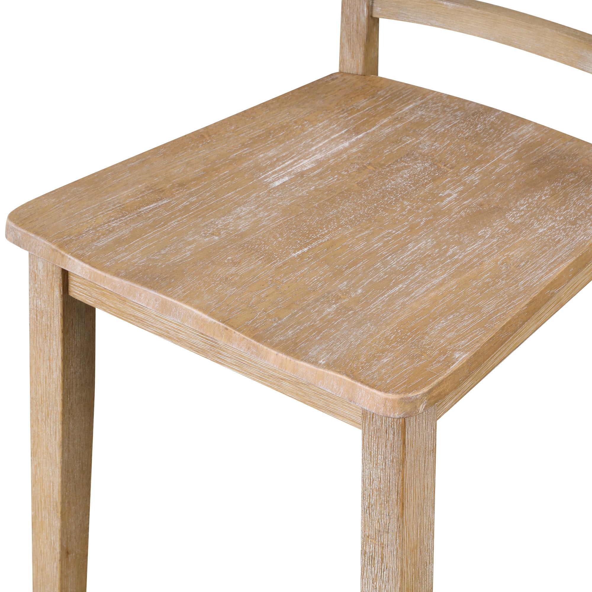 Modern Natural Wood Wash Dining Table Set for 4 with Round Table and Chairs, Solid Wood and MDF - Grand Goldman Shop