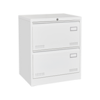 White Metal Lateral File Cabinet with Lock, 3 Drawers for Office/Home, Anti-Tip Design - Grand Goldman