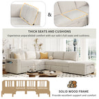 U_STYLE L-shaped Pull-Out Sofa Bed with Storage, USB Ports, and Cup Holders, Modular Design for Living Rooms, Offices & Apartments - Grand Goldman Shop